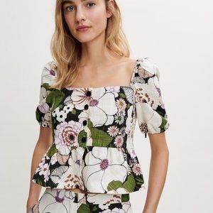 Maje 70’s floral top size 1 (small)